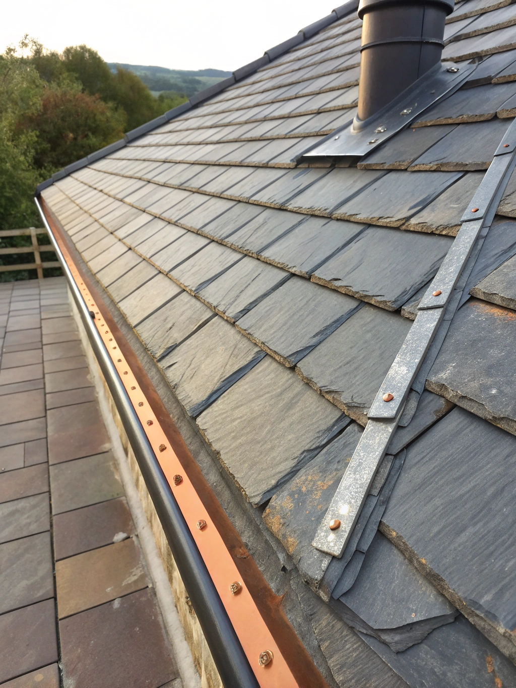 Close-up of high-tech roofing materials and structural engineering